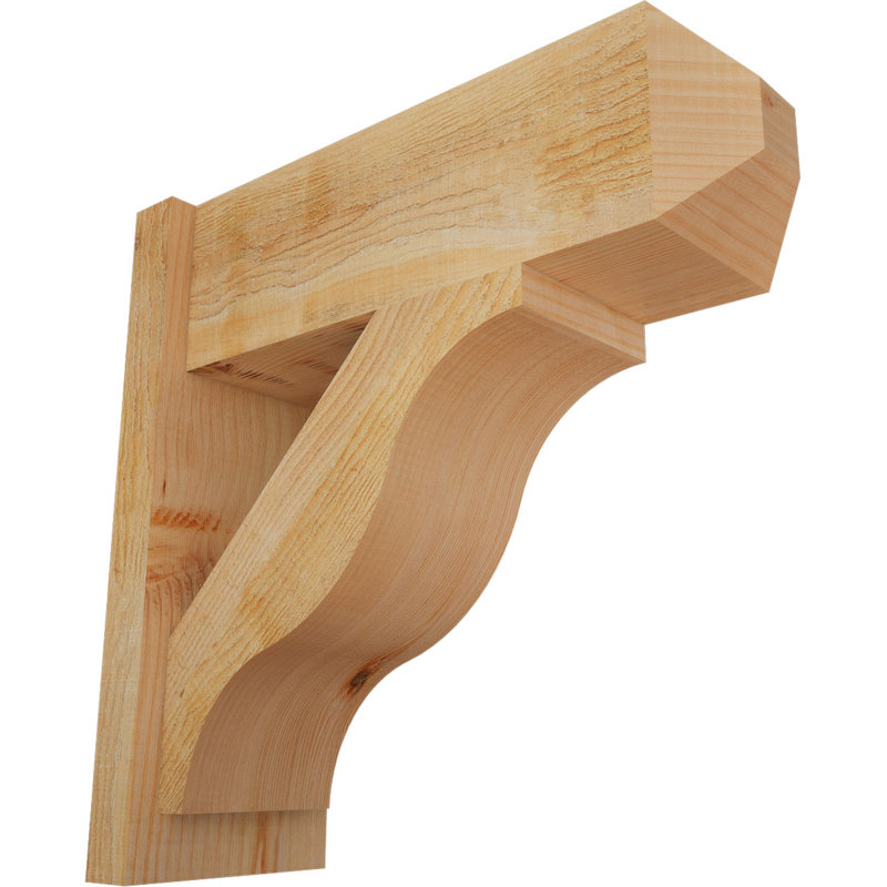 Persienne en bois rustique Funston Craftsman, P 22 po x H 22 po, Sapin Douglas de 8 po (sciage brut)