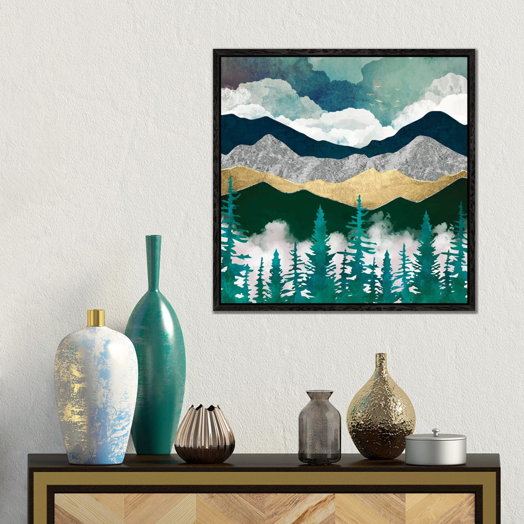 Misty Pines II von SpaceFrog Designs - Galerie-umwickelte Leinwand Giclée auf Leinwand