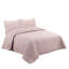 Marina Decoration Home Bedroom Pinsonic Bedding Coverlet Bedspread Ultra Soft 2 Piece Summer Embossed Solid Quilt Set with 1 Sham, Pink Colour Twin/Single Size-629664098-581433771