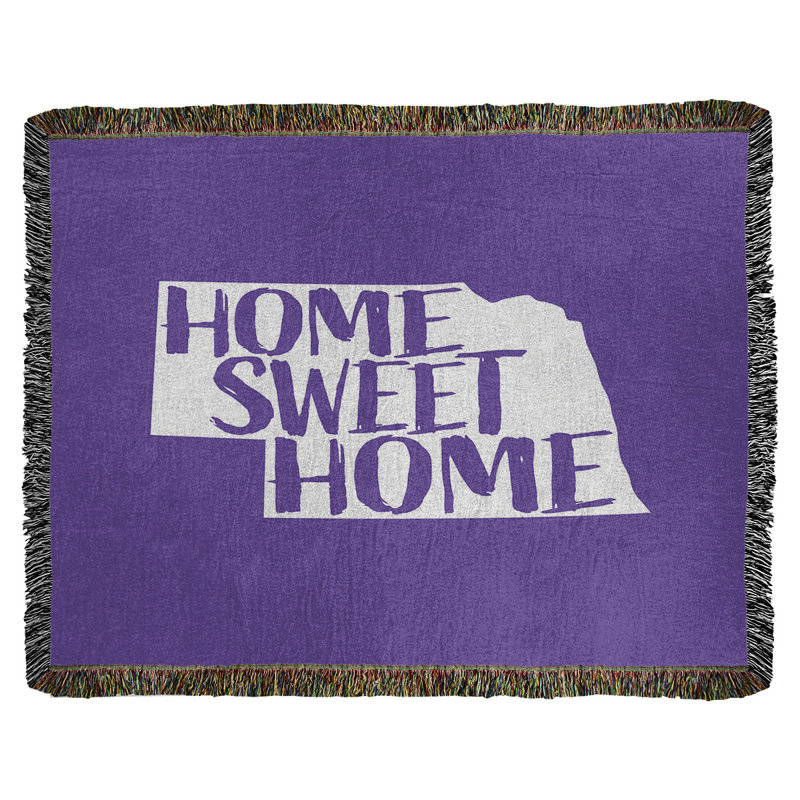 Jeté en coton nebraska doux, 60 po x 80 po, Mauve