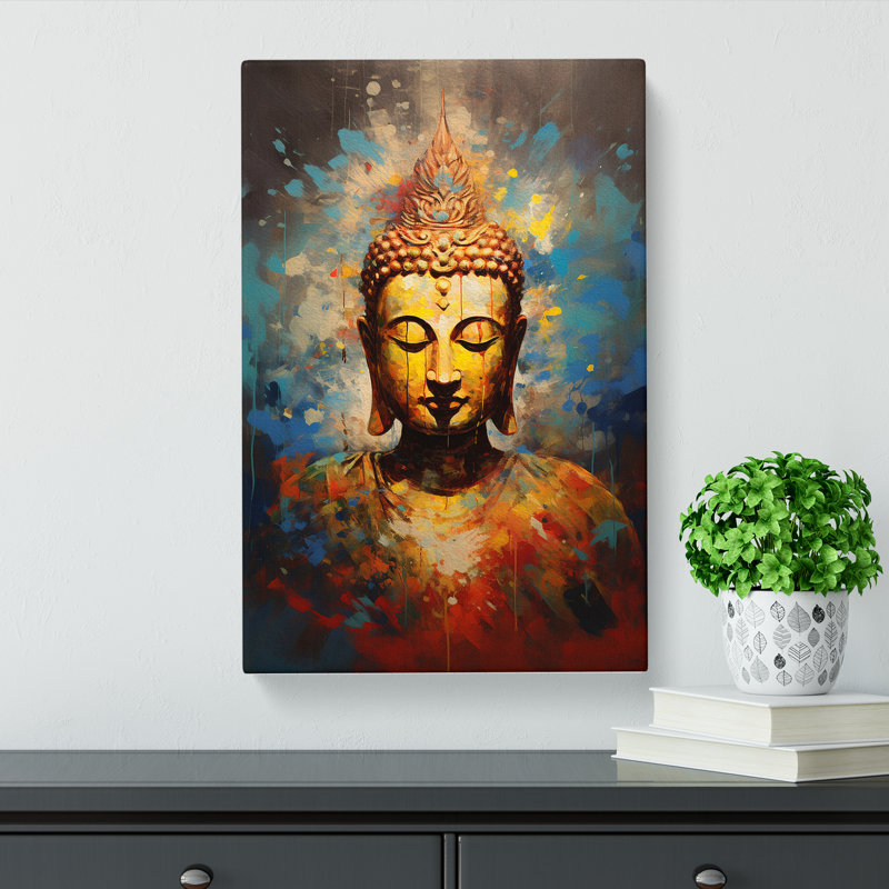Buddha Modern No.2 - Wrapped Canvas, 60cm H x 40cm W x 3cm D