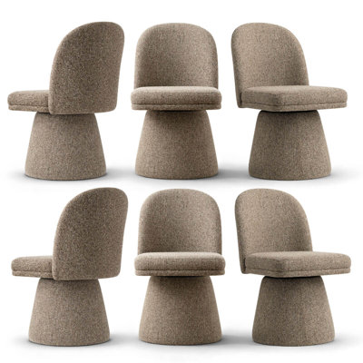 Upholstered Swivel Dining Side Chair by Latitude Run