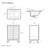 Cascade 24 in. White Oak Bathroom Vanity With Black, 3-Hole Ceramic Sink Top-100841258-100841256