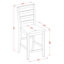 Ensemble de salle à manger 5 pièces à hauteur de comptoir comprenant une table carrée avec piédestal et 4 chaises de cuisine, 54 x 54 pouces, cappuccino-129910329-129910326-98589825