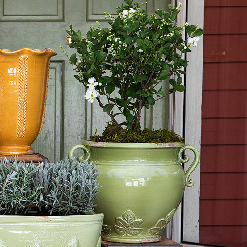 Rustic Garden Handmade Pot Planter, Pistachio