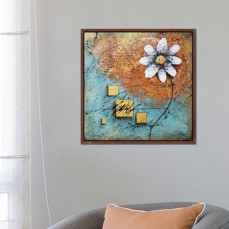 Balance by Britt Hallowell - Print on Canvas, Brown Floater Frame, 66.04 cm H x 66.04 cm W x 4.445 cm D