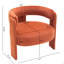 Fauteuil d'appoint pour le salon, fauteuil en velours confortable et fauteuil Mid-Century moderne avec pieds en bois