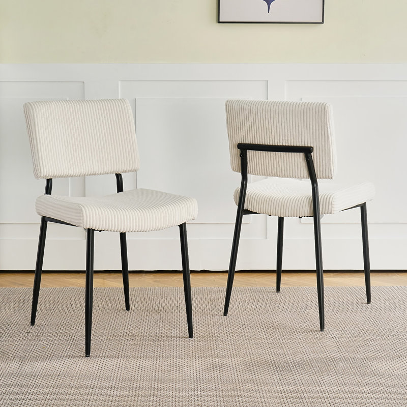 Upholstered Dining Chairs, White