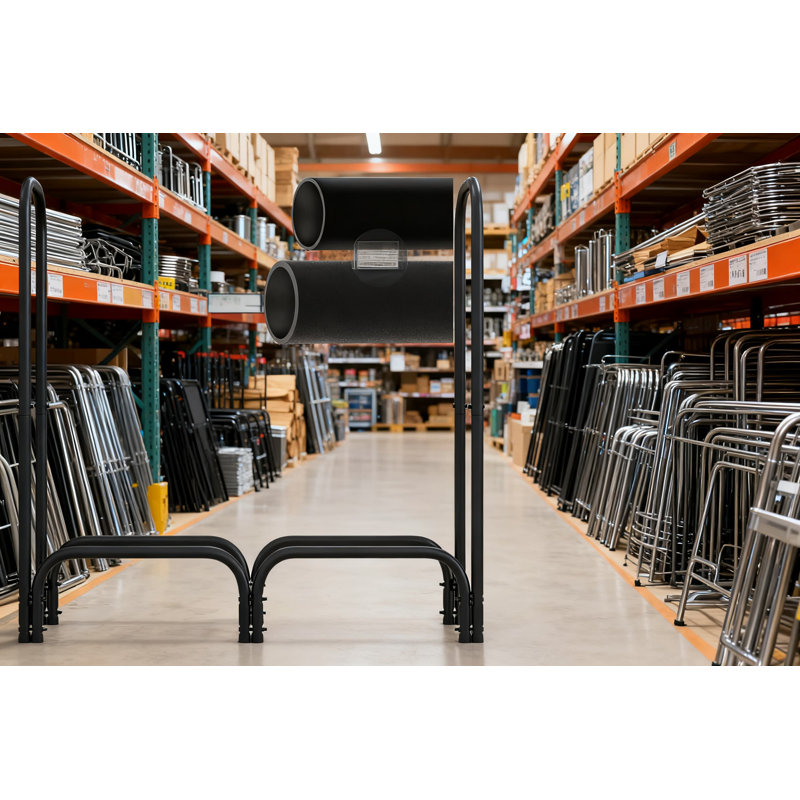 Support à bois de chauffage robuste avec couvercle imperméable, support de rangement extérieur pour bois de chauffage de 4 pi pour foyer, support à bûches en acier d'une capacité de 330 lb