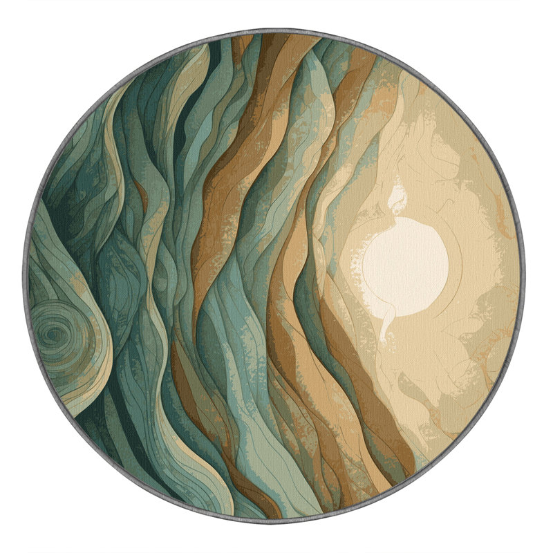 Nebula Glow Rug, Round 7'