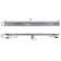24 Inch Shower Linear Drain, 304 Stainless Steel Shower Floor Drain with Grate Removable, Rectangular Floor Drain with Accessories