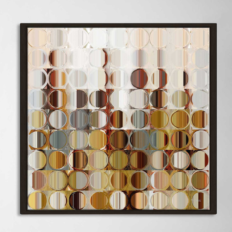 « cercles et carrés #36 », reproduction d’impression sur toile encadrée, H 39,5 po x l 39,5 po