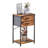 End Table With Fabric Drawer, Nightstand For Bedroom, Small Printer Stand