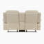 Causeuse inclinable manuelle en cuir fleur 75,5 "Elara avec console centrale, prises de courant intégrées et conception à fixation murale-2075171168