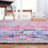 Ferrigno Oriental Cotton Red/Navy Area Rug-1580128737