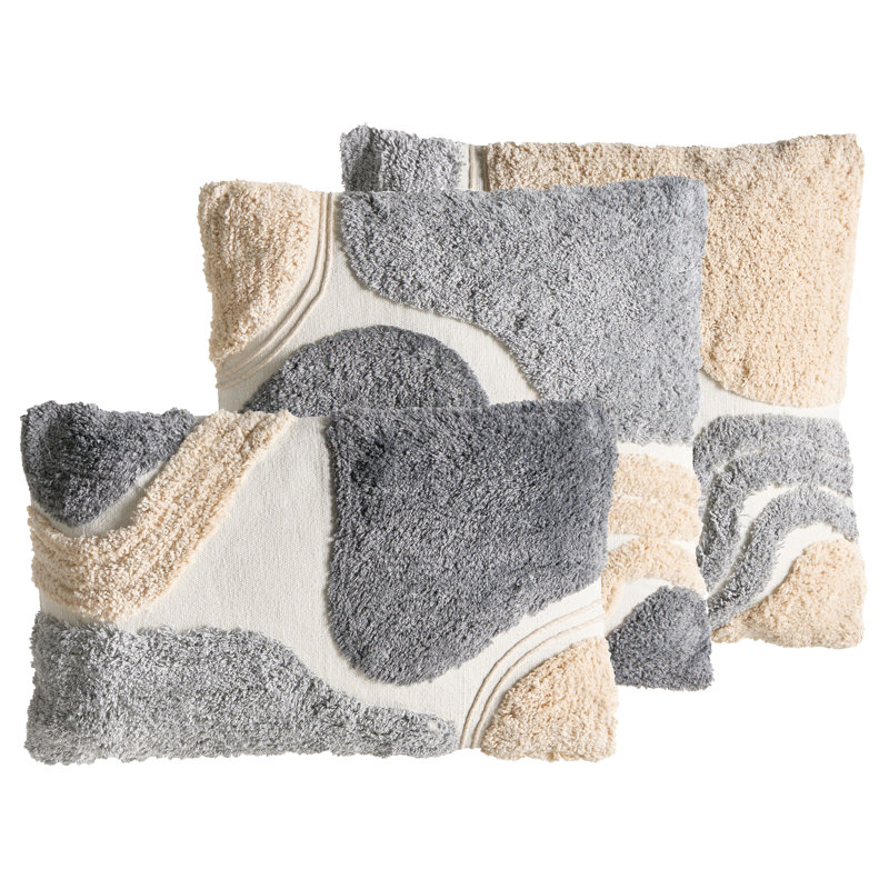 Abstract Cushion, Beige/Grey