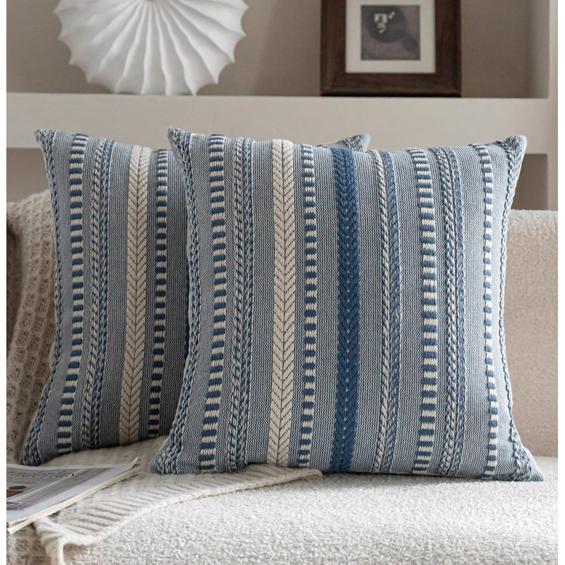 Ensemble de housses de coussins décoratifs 18 x 18 po Boho, ensemble de 2 taies décoratives pour canapé, lit et chambre à coucher
