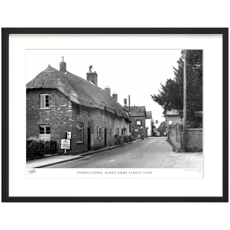 Puddletown, Kings Arms Street C1951 by Francis Frith - Single Picture Frame Print, 28cm H x 36cm W x 2.3cm D