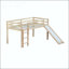 Lit simple mezzanine bas avec glissade, échelle, barrières de sécurité-1752846585