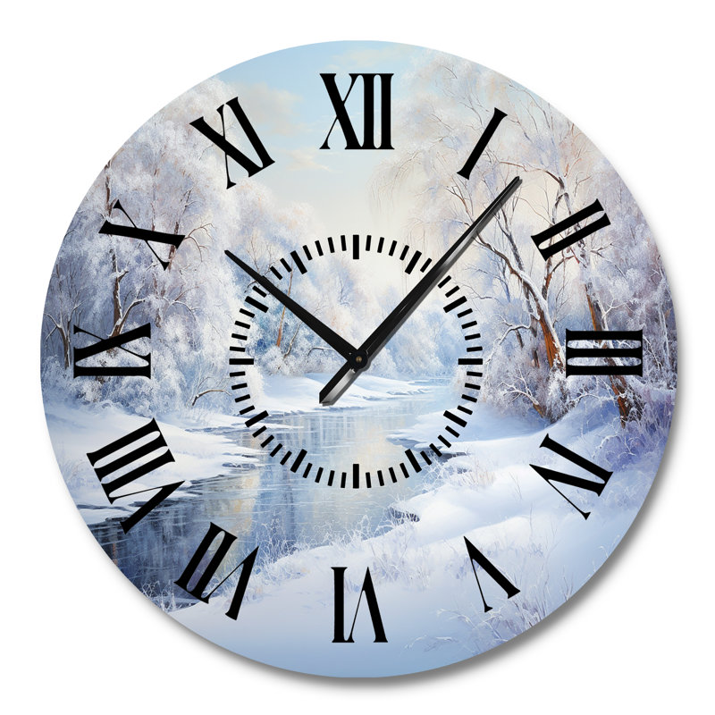 Horloge murale Winter River, Grand