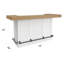 Bar Stapleton 78'' avec comptoir en quartz