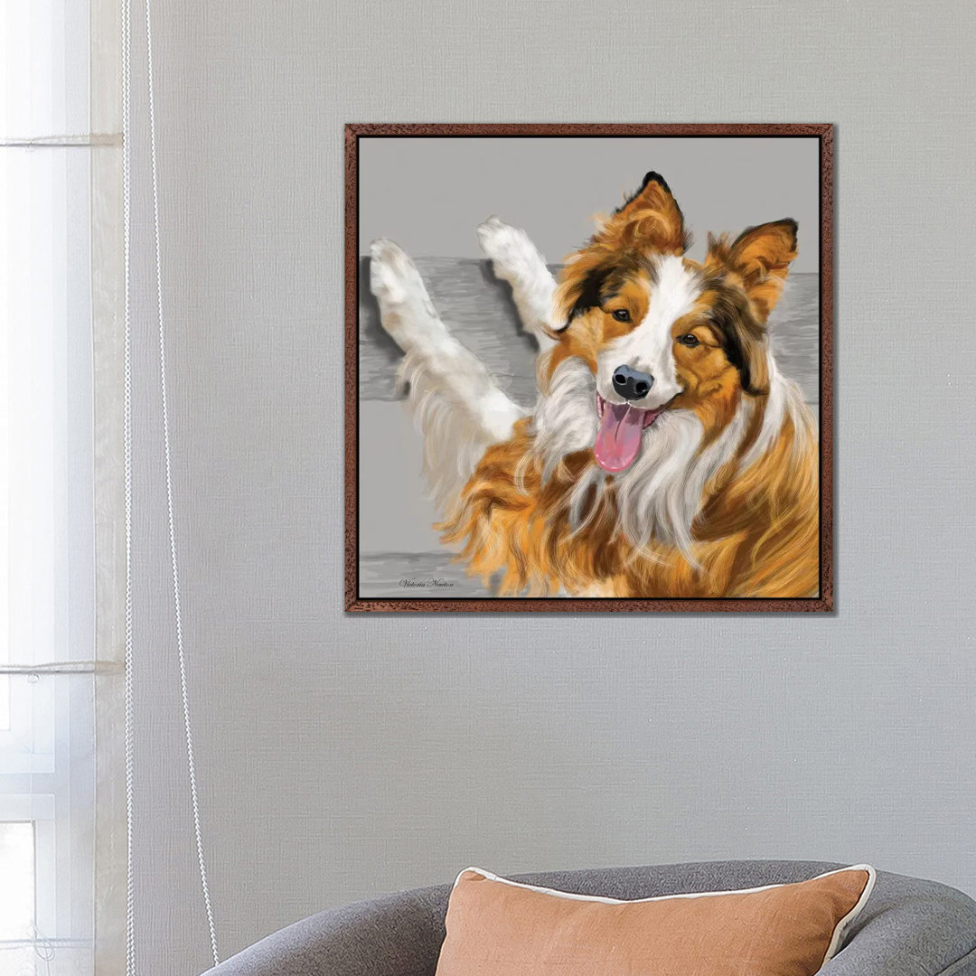 Collie von Vicki Newton - Galerie-verpackte Leinwand Giclée