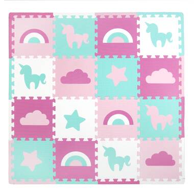 Baby Play Mat, 59x71 Foldable & Reversable Large Play Mat, 0.4 Thick Waterproof Foam Mat Uanlauo Color: Clouds