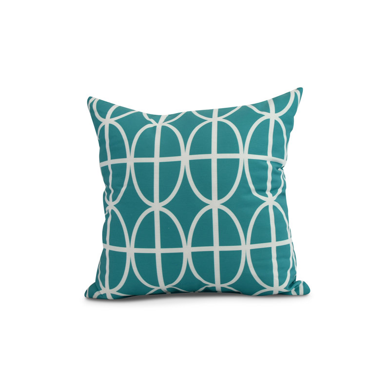 Housse et insert de coussin carré Palm Beach, Bleu sarcelle, 16 po x 1 po