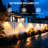 Brighter than Solar Lights, 50FT Smart Fence Lights, RGBIC Outdoor Deck Lights APP & Voice Controlled, Color-Changing Fence Lighting Music Sync Smart Outdoor Light IP65 Waterproof for Christmas Halloween Easter Lighting Decor, Dual Head Design