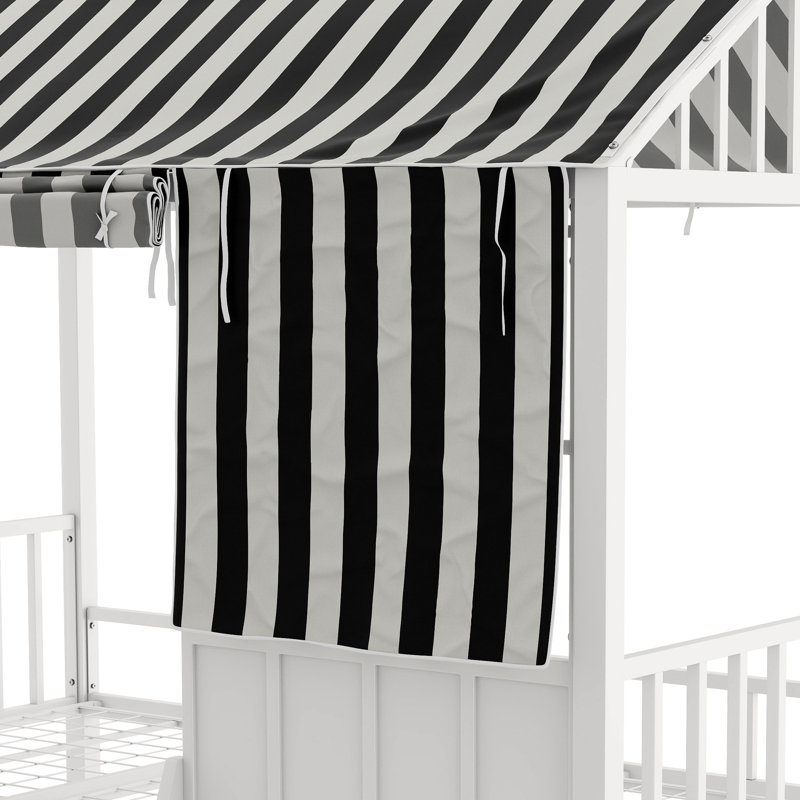 Lit mezzanine simple Forest, Noir / blanc