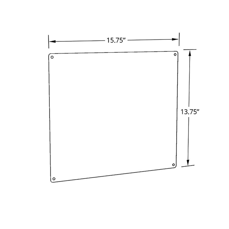 13.75'' H x 15.75'' W Metal