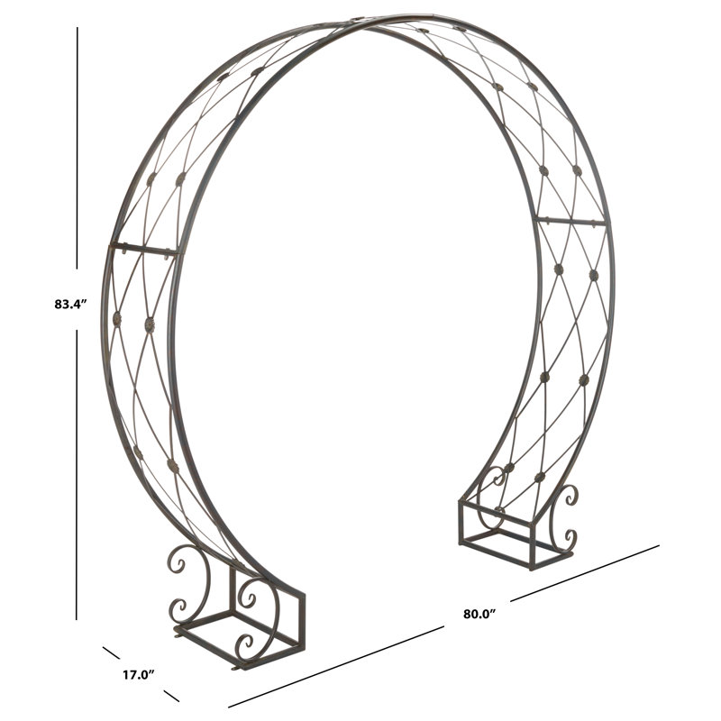17'' W x 80'' D Iron Arbor, Antique Black