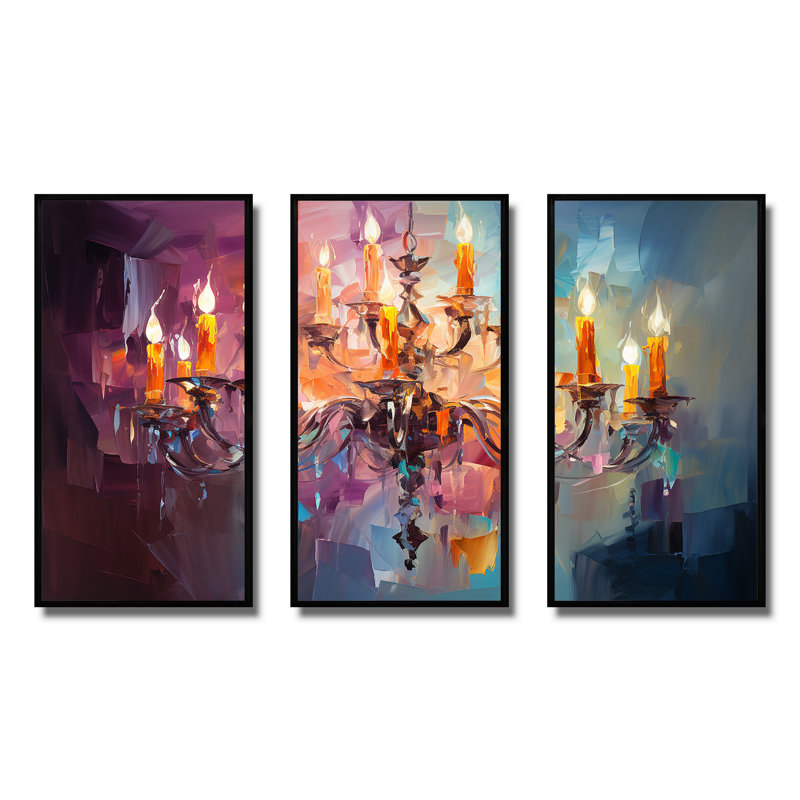 Luminaire lustre baroque jaune Radiance - lustre, art mural, H 40 po x l 60 po x P 1 po, Cadre flottant noir