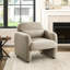 Fauteuil d'appoint Modern Taupe Boucle, structure en contreplaqué, ressorts rembourrés de mousse, coussin de dossier attaché et structure de coussin assorti, coussins de siège moelleux-1917537569