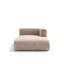 Beige Velvet Chaise Lounge
