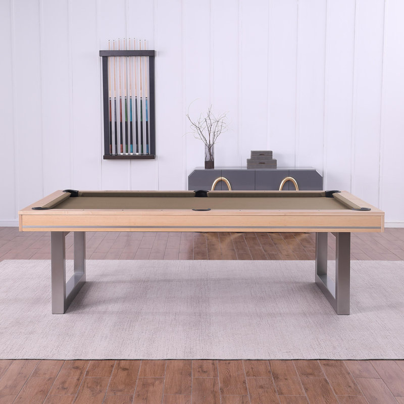 Table de billard en bois massif avec plateau de salle à manger Harmony, Chameau, Chêne Naturel, 8'