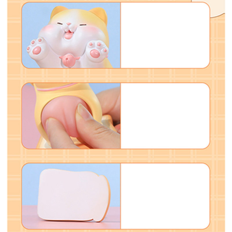 Mignon chat, support de téléphone portable, résine, mini support de téléphone portable, ornement de bureau pour le bureau de la chambre à coucher, gingembre