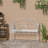 43" Garden Bench With , Cream White Metal Patio For Outdoor Spaces, Backyard, Poolside, Lawn, Versatile Backyard Bench, White, Frame