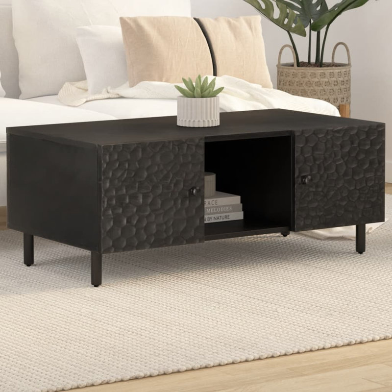 Baylor Coffee Table with Storage, Black