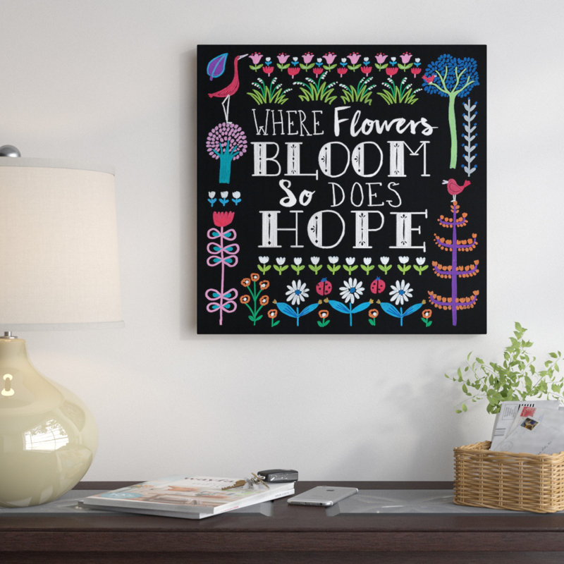 « brillante folklore inspiration ii », art textuel sur toile, H 18 po x l 18 po x P 1,5 po, Pas de tapis, Toile tendue