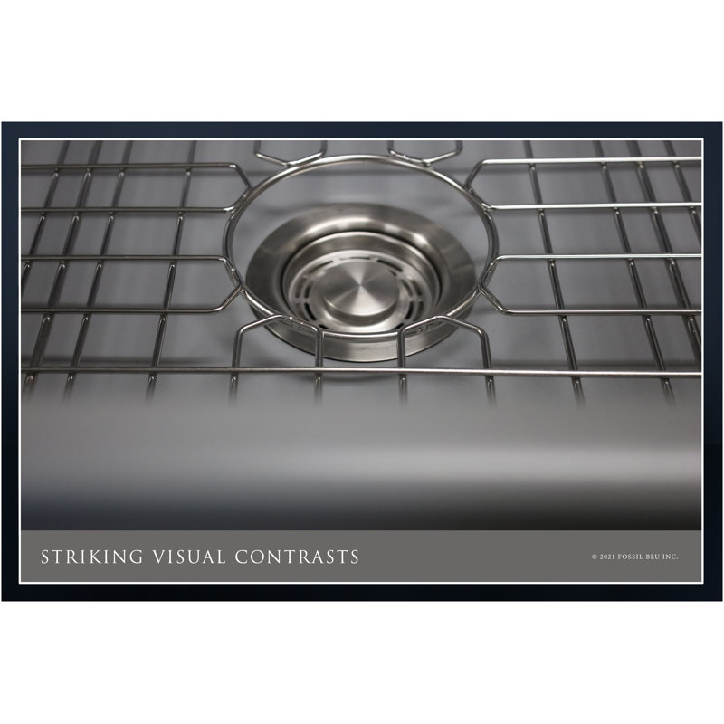 Luxury Solid Fireclay Farmhouse Sink, Stainless Steel Accessories