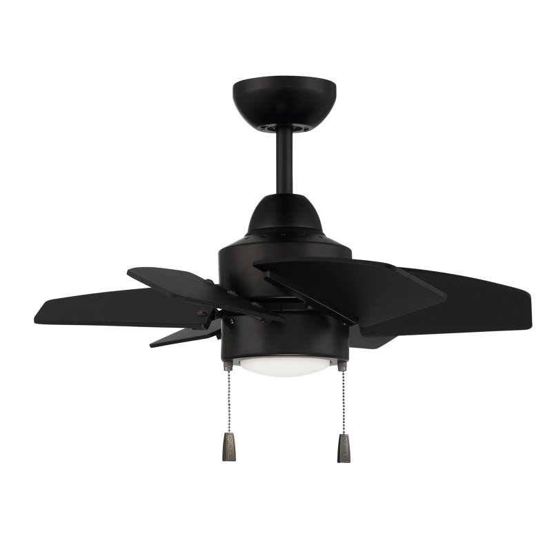 Propel II 24'' Ceiling Fan with LED Lights, Flat Black