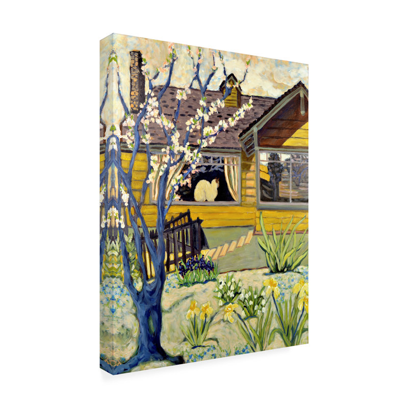 «Yellow House» par Deborah Eve Alastra, impression sur toile tendue, H 32 po x l 24 po x P 2 po