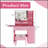 Vanity Desk With LED Mirror, Power Outlet, 3 Drawers, 7 Shelves, And Storage Stool For Organized Beauty Routines-1486930424