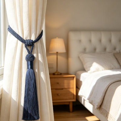 Natural Fabric Curtain Holdback/Tieback