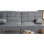 Canapé confortable en polyfibre avec pieds en bois massif-1216714414