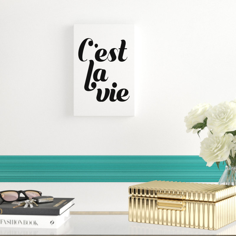 «La Vie IV», art textuel sur toile, H 12 po x l 8 po
