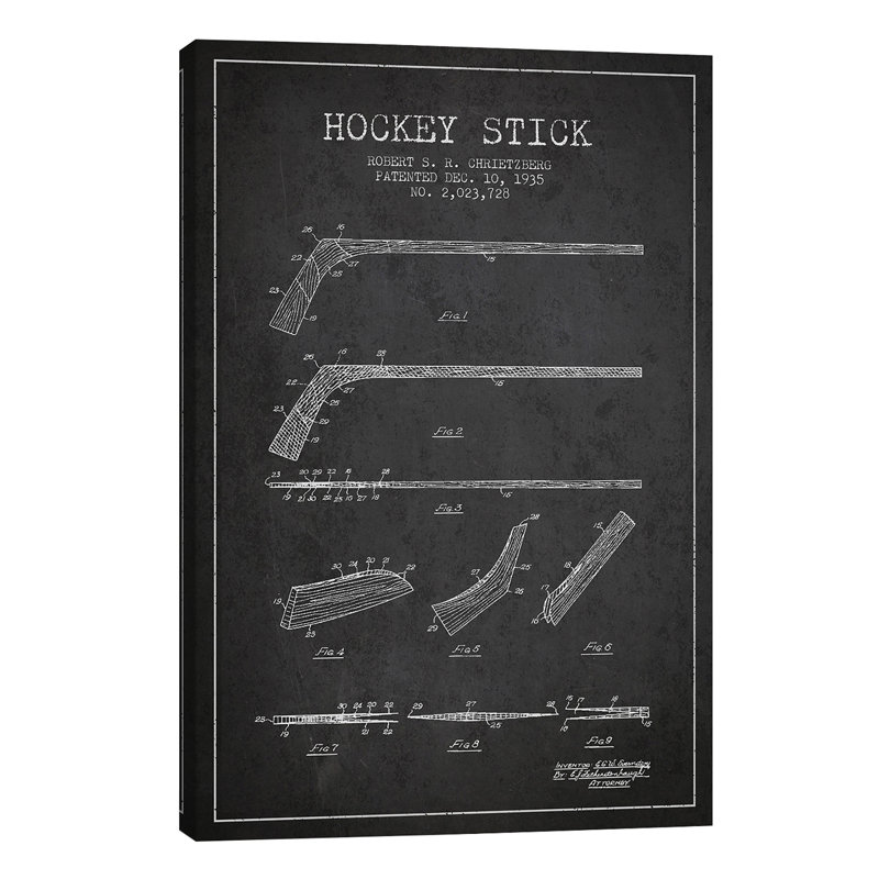 Hockey Stick by Aged Pixel - Wrapped Canvas Print, 66.04 cm H x 45.72 cm W x 1.91 cm D