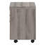 Classeur de bureau avec mobilité mobile, rangement, taupe, armoire moderne 3, mobile, stratifié taupe