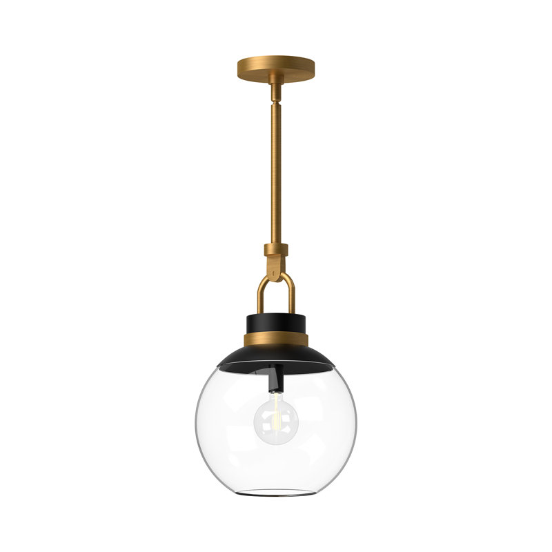 Copperfield 1 - Light Single Pendant, Clear, Aged Gold